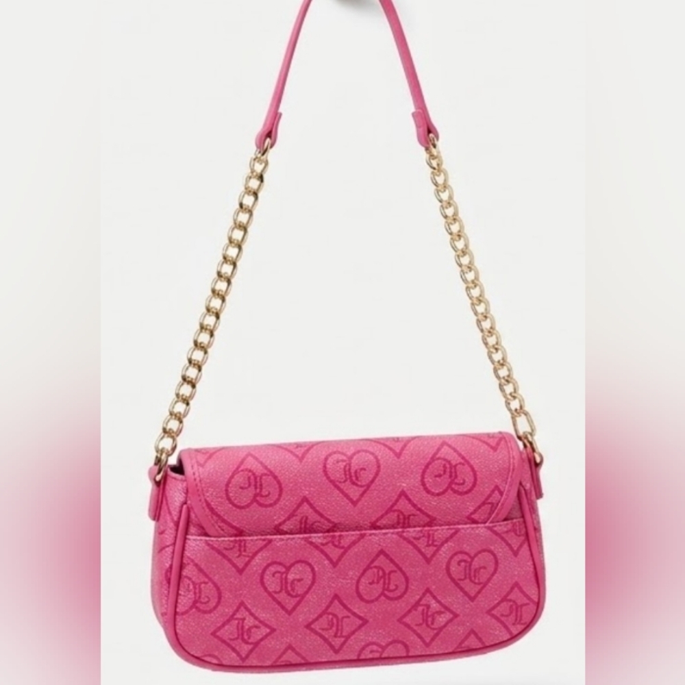 Retro Juicy Couture Pink Kentucky Derby Precious Moments Flap Shoulder Bag - Picture 5 of 9